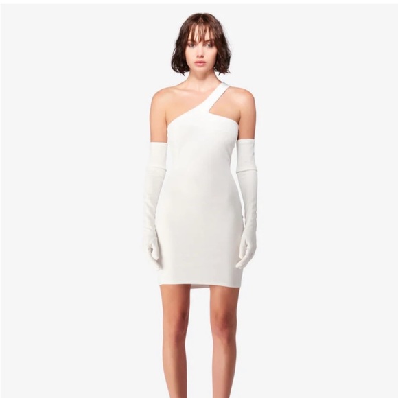 Miscreants Dresses & Skirts - NWT Miscreants  White Bodycon One Shoulder Dress. Size S